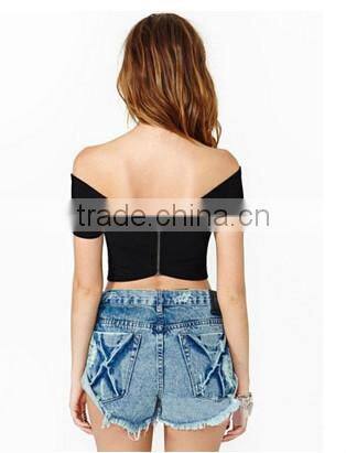 Black Sexy off the Shoulder Backless women's clothing