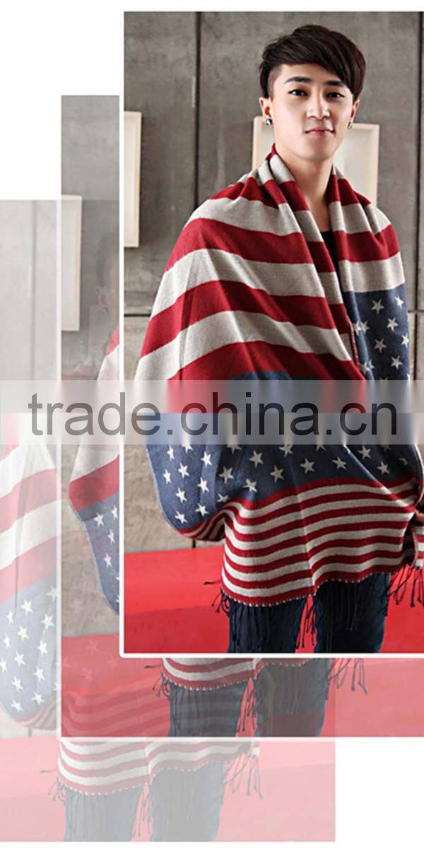 1 pc spandex material Couple design American flag fashion scarf,latest scarf design,shawl