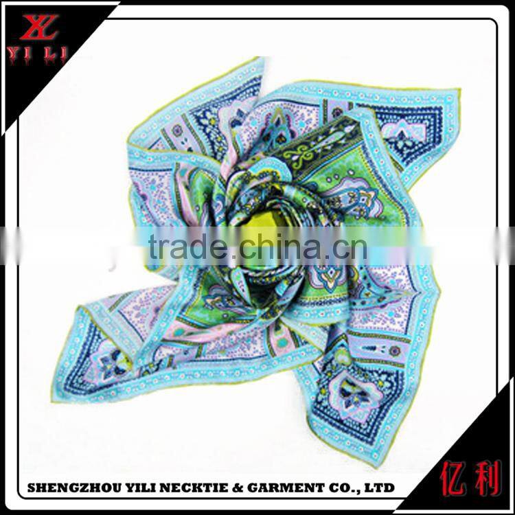 Women custom silk cheap fabric wholesale scarf