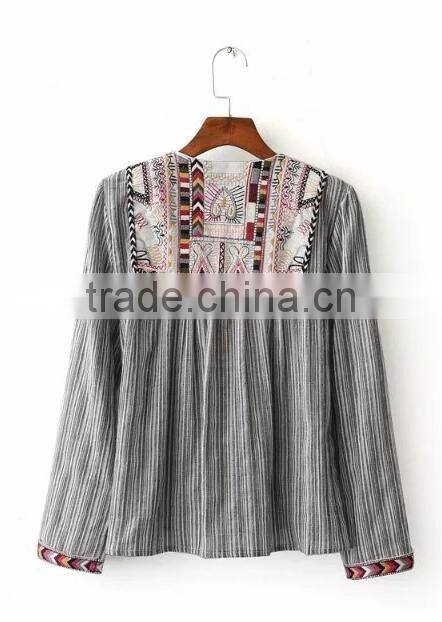 Runwaylover EY1068C Europe Style 2017 Ladies Fashion Embroidery Jacket Coats