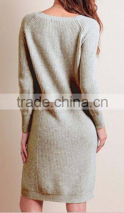 Runwaylover EY2199D New Fashion 2017 Women Elegant Knitted Casual Dress