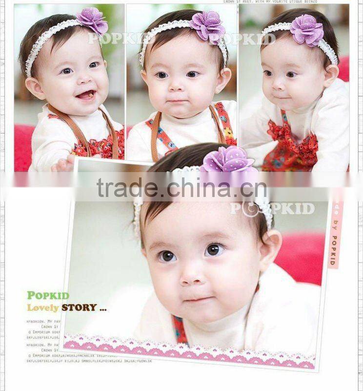 Fashion Baby Girl Hair Accessories Wavy hollow out chiffon flower headband for kids
