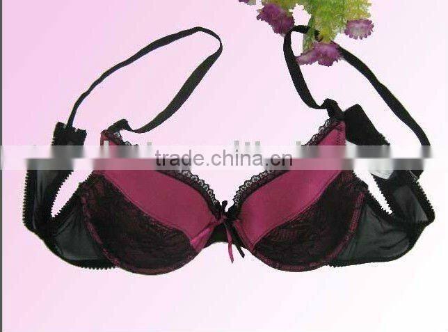 ladies bra Elegant Purple Stripe Print women's bra in sale