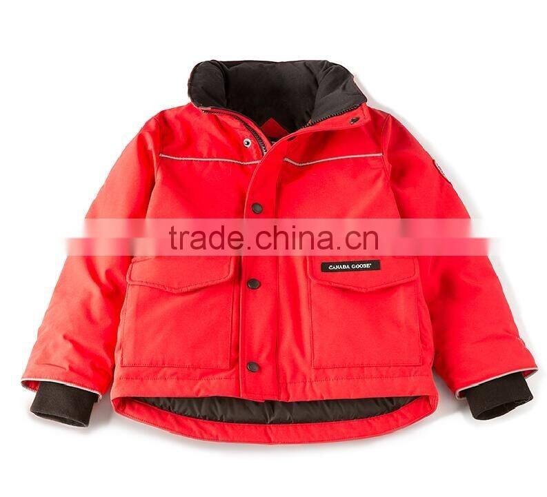 2017 OEM new style children's clothing hooded custom kids winter fur jackets wholesale in China
