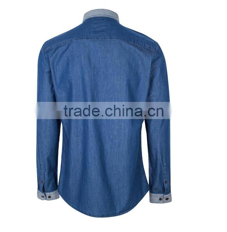 hot sale long sleeve jeans denim shirts wholesale