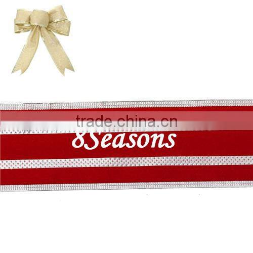 5 Yards Red Velvet Satin Ribbon For Christmas Decoration 6.3cm