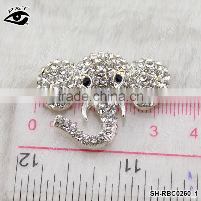 Elephant Shaped Rhinestone brooch Crystal pins wholesale brooches for wedding invitation cards