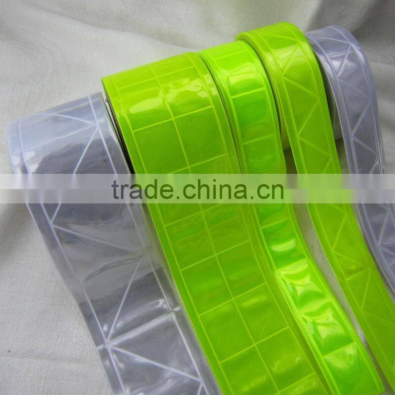 Clear Reflective Tape ,Lattice shape PVC reflective tape for safety vest,reflective tape for clothing