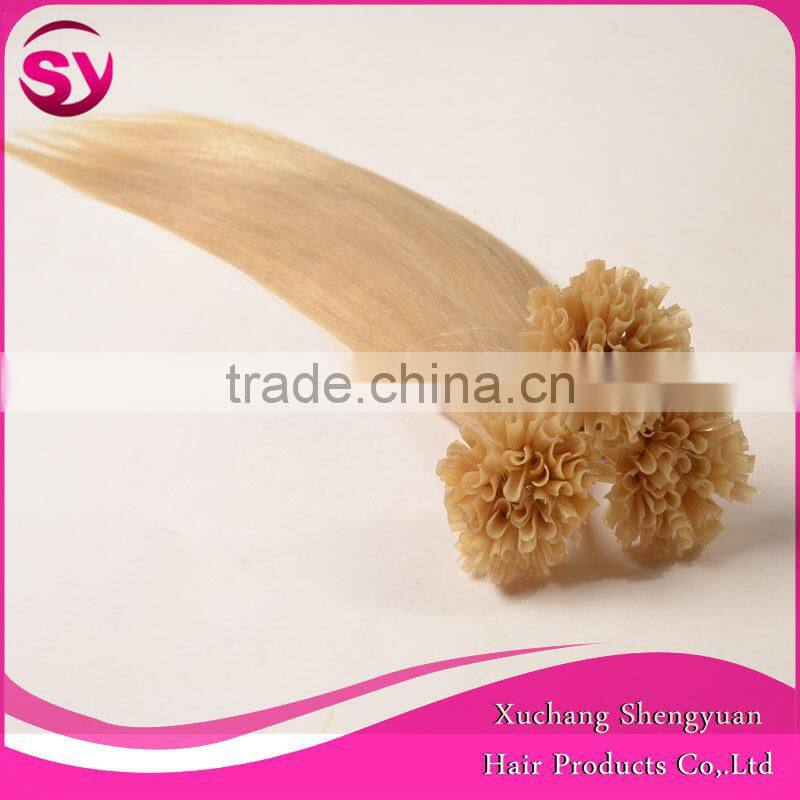 Different color fashion style pre-bonded hair 8A Grade straight Brazilian virgin hair U tip hair in extension