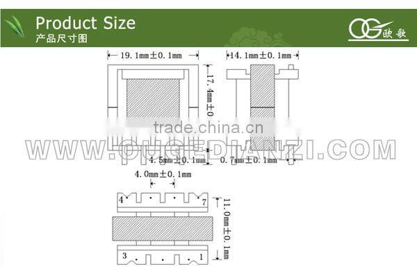 EE19 transformer for aquarium,vertical,pin5+5