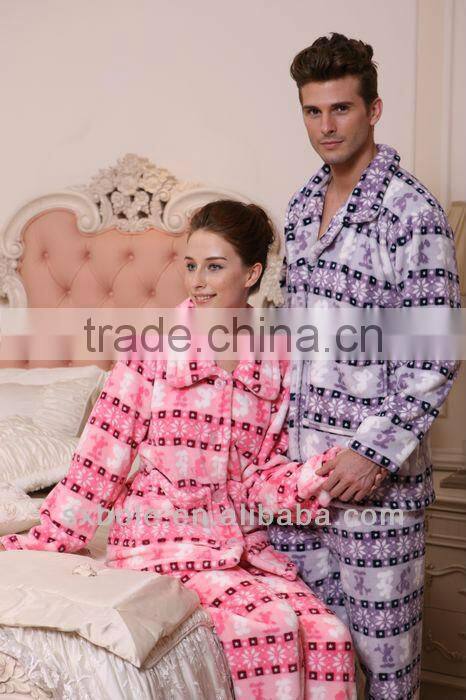 Custom heated pajamas couple pajamas