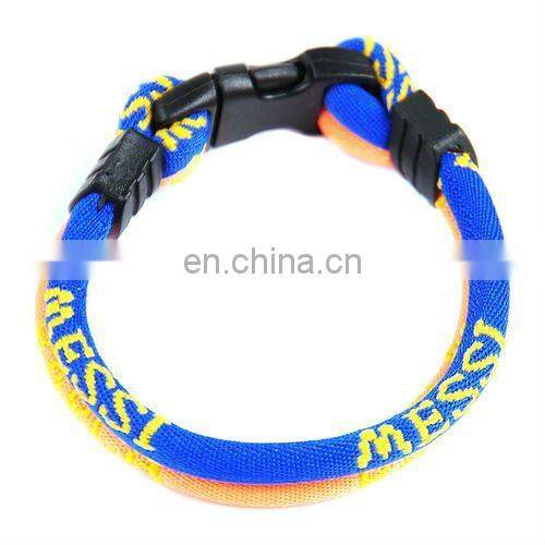 Hot sale Ge & titanium silicone bracelet with stainess steel magnet buckle