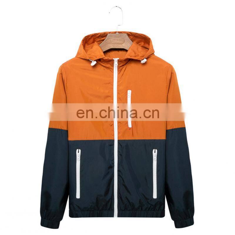 Men and women Polyester thin coat Light weight windbreak jacket with hood