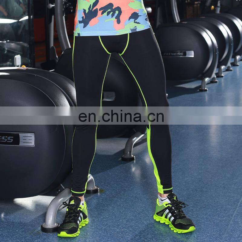 High quality dry fit 90% polyester 10% spandex mens gym pants leggings wholesale