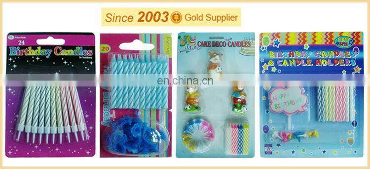 Spiral candle indoor birthday party decoration