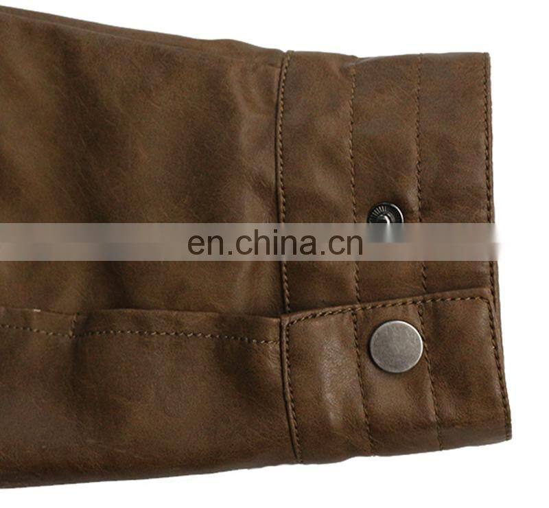 custom men high quality pu leather jacket