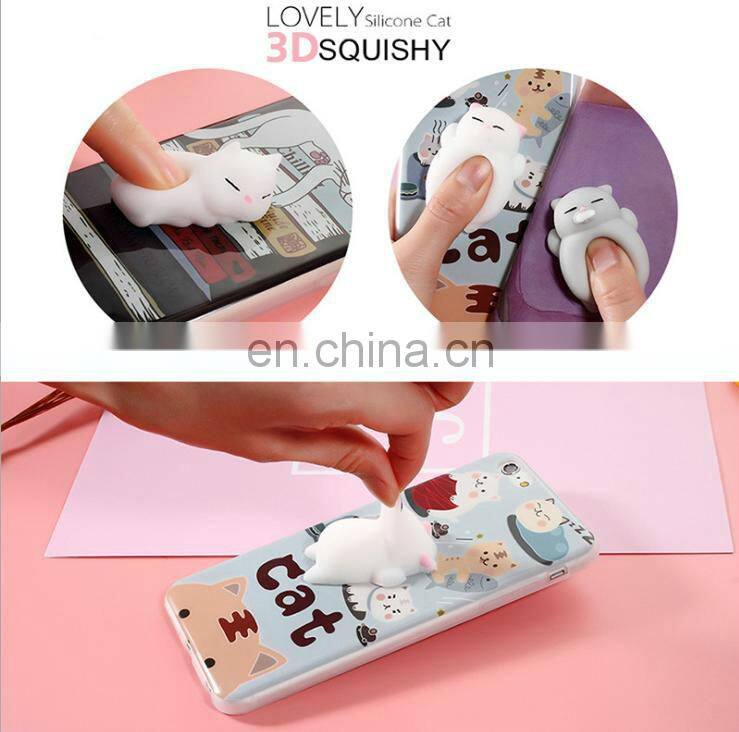china suppliers cheap 3D squishy cat Q Bounce aliotterbox phone case/cell phone cases