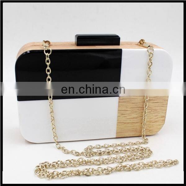 Trendy Mixed color Clutch Bag Fashion Box Clear Acrylic Evening Bag