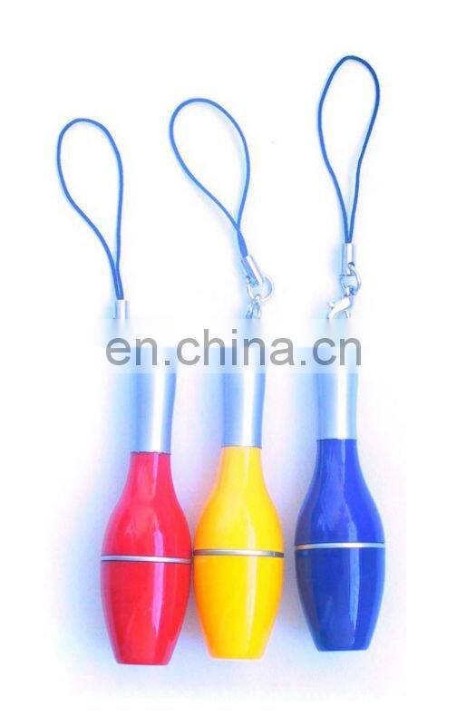 Mini Bowling Shaped Plastic Pens with Lanyard