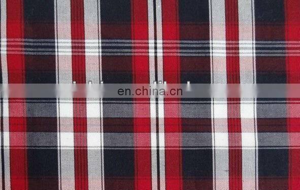 Wholesale fashionable T/C plaid linen woven shirt fabric