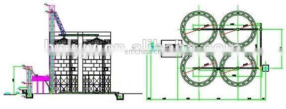 Low cost flat bottom 1000ton grain storage silos made in China
