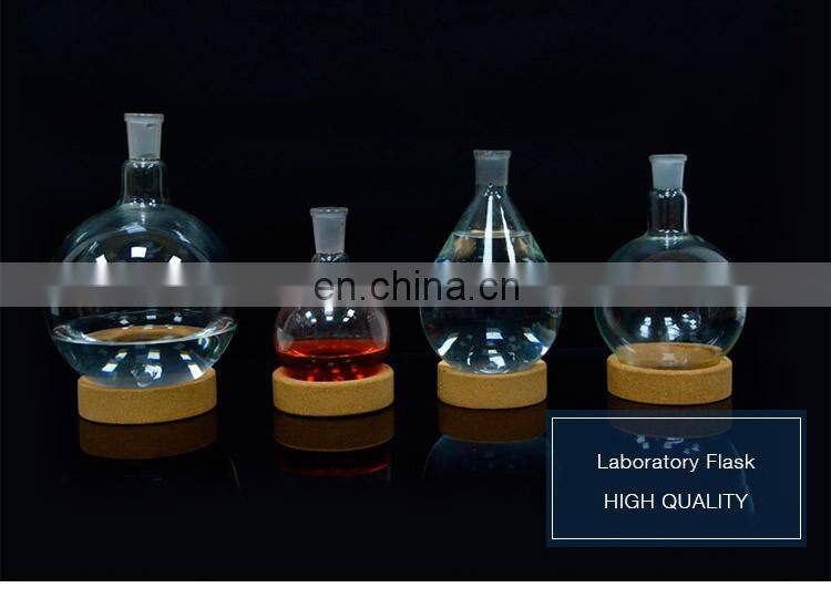 borosilicate glass round bottom 3 necks flask