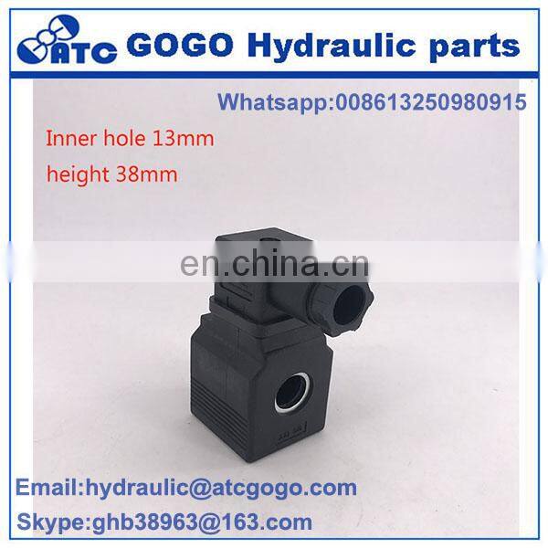 Hydraulic lift elevator solenoid valve hydraulic valve coil square AC220V DC24V inner hole 13 mm height 38 mm
