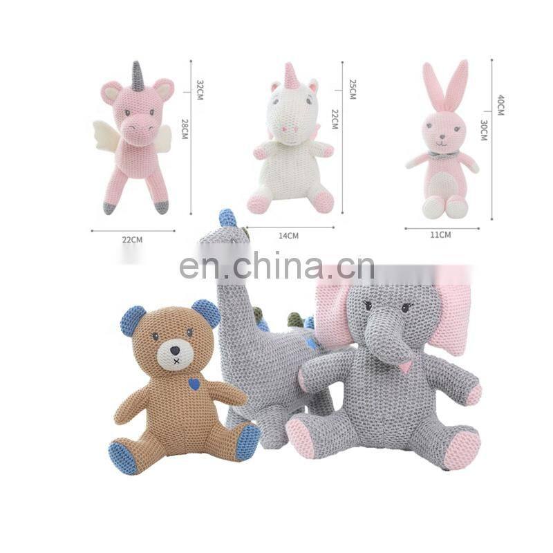 Student Kids crocheted & knitted stuffed animals toys Bunny elephant dinosaur Patterns Valentine Day gift lover gifts