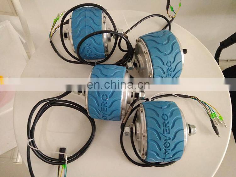 4 inch brushless double shaft gear hub mtor with solid rubber tyre