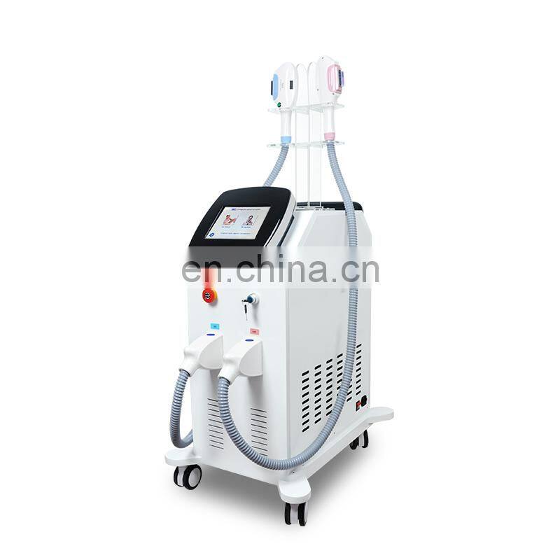 DPL Face Care System Skin Rejuvenation & IPL SHR Remove Hair Double Handle Vertical Machine