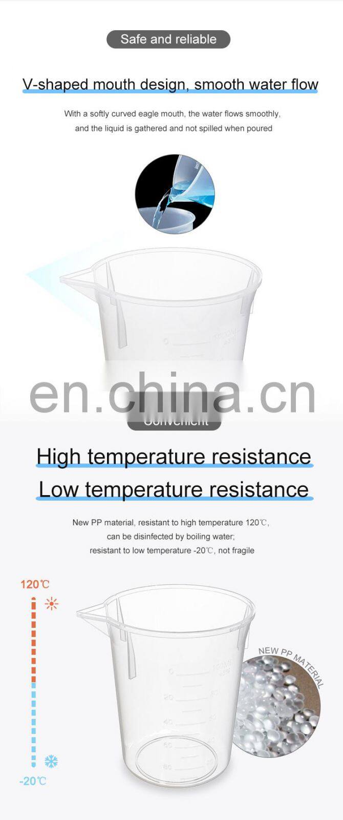 Joan Laboratory Disposable 500ML PP Plastic Beaker