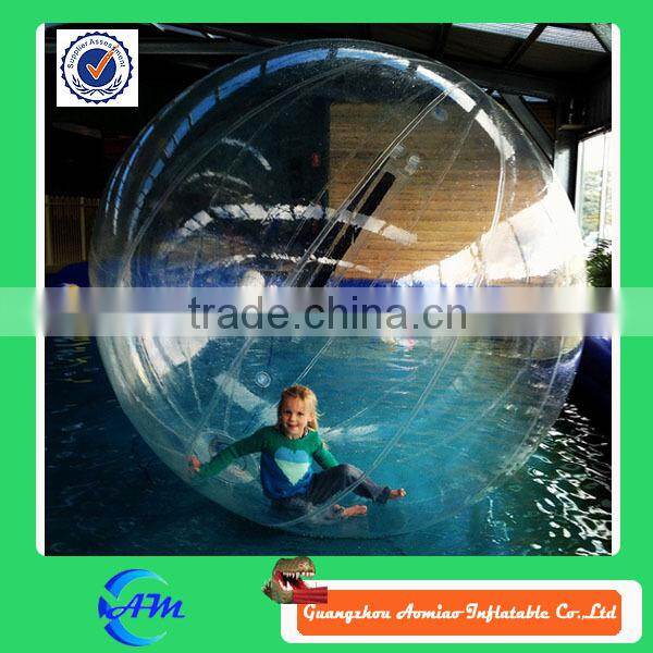 Funny transparent inflatable water walking ball, high quality inflatable water running ball for childern