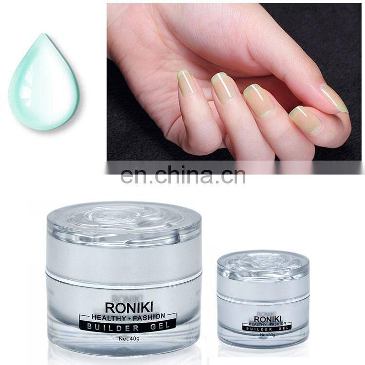 RONIKI 2019 Pink Nail Gel Polish Soak Off Jelly Builder Gel