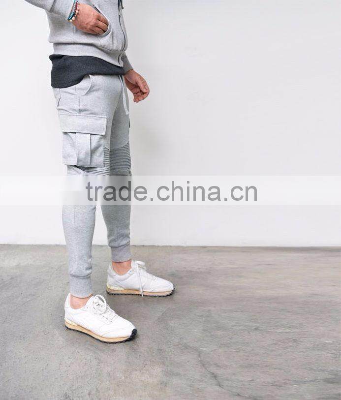 Biker Seaming Cargo Sweatpants Sweatpants Black Standard Sports