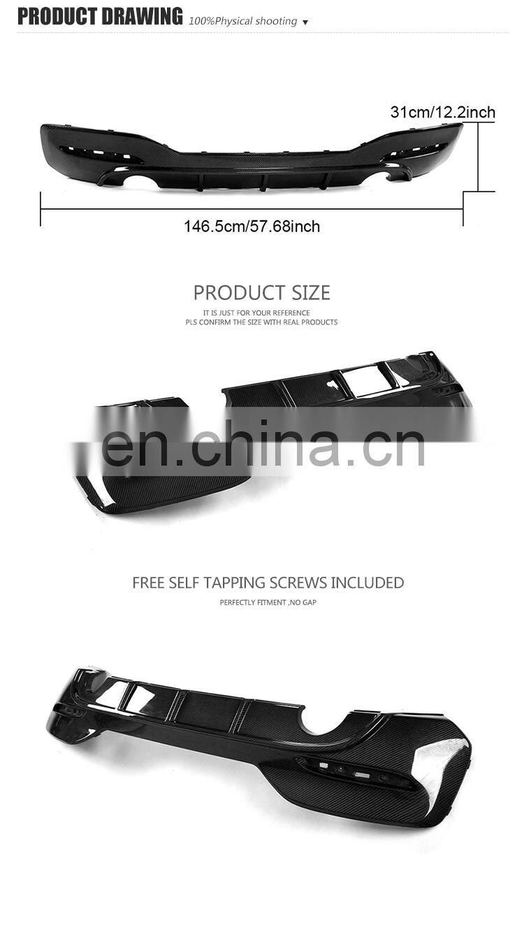 F20 M Tech Carbon Fiber Car Rear Diffuser for BMW 1Series F20 M Sport 16-18