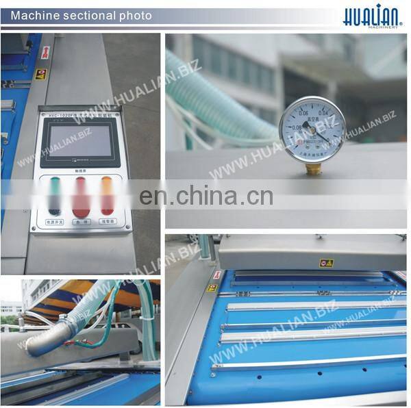 HVB-1020F/2 Hualian Industrial Plastic Bag Portable Automatic Continuous Food Sealer Vacuum Packing Machine