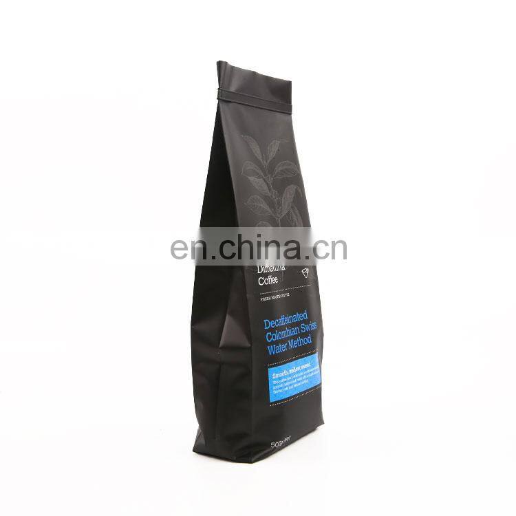Eco-friendly wholesale side gusset custom printing aluminum foil coffee bag one way valve side gusset packaging pouches
