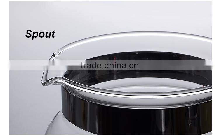 Glass carafe manufacturer, fire resistant water pot, 1.8 liter large coffee & tea pot