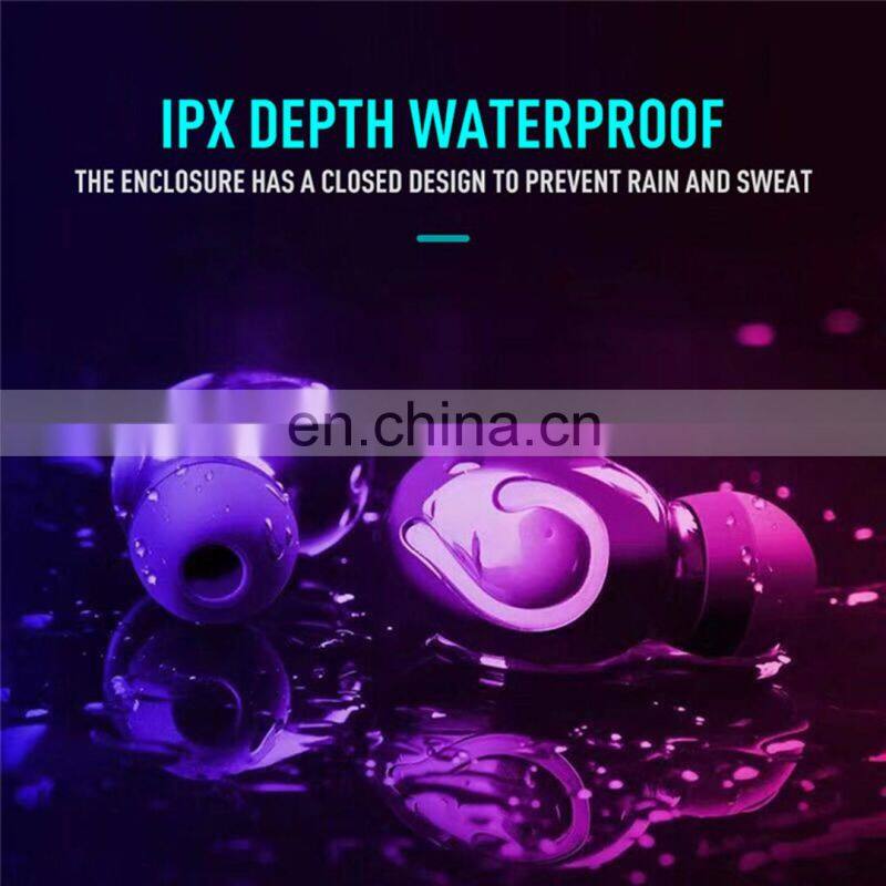 Q61 TWS ipx7 tws earphone 5.0 waterproof wireless earphone sport earbuds headset handsfree headphone