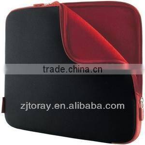 Durable weather-resistant neoprene cushions laptop bag with outer zippered power pocket