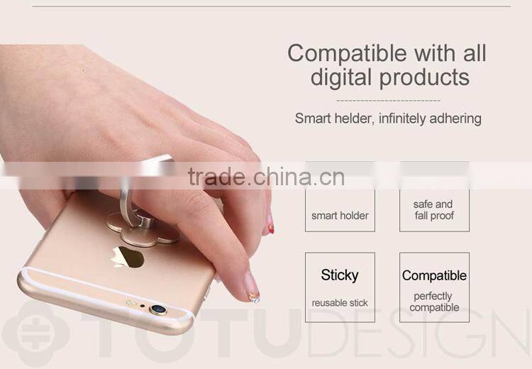 TOTU Multiple Color Zinc Alloy Metal 360 degree rotation Ring Holder for Mobile Phone