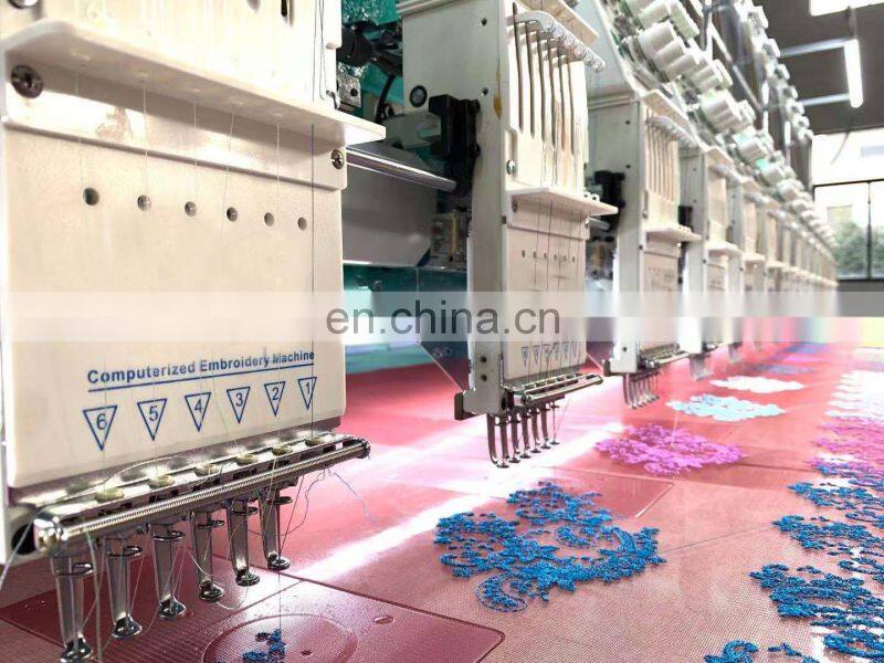 multi heads crafts designs cross-stitch flat computerized embroidery machine