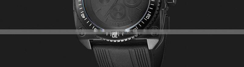 SINOBI Masculinity Wristwatch S9669G Square Man Watches Cool Black Boys Watches Custom Logo OEM Watch Jam Tangan Pria