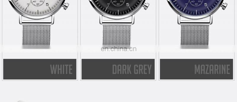 SINOBI Minimalism Man Wristwatch Date Window Sliver Gentleman Watch Professional OEM Watch Manufacturer Factory