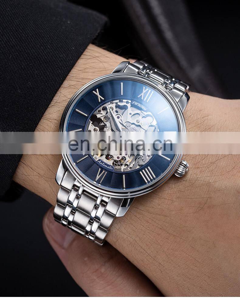 Utime Hollow Out Visible Automatic Movement Watch For Man 316L Steel Case Japan Automatic Mechanical Watches U0031G