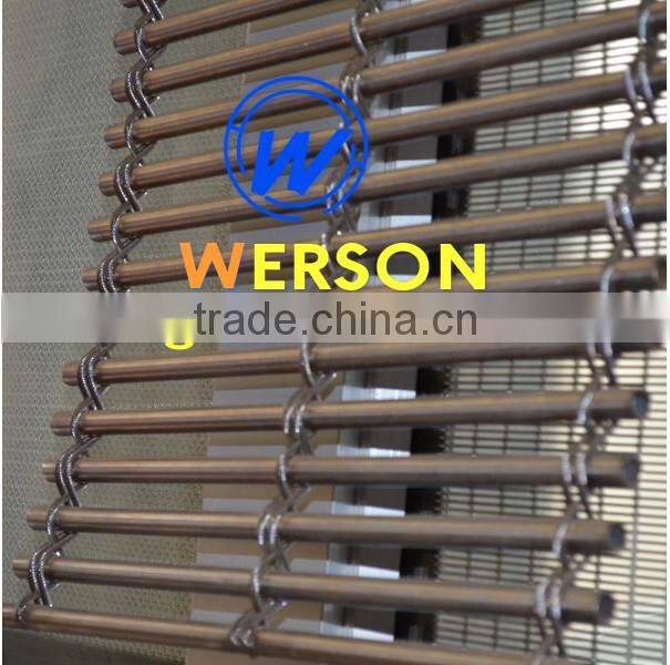 stainless steel Architectural decorative Wire Mesh for facade,3 mm rod