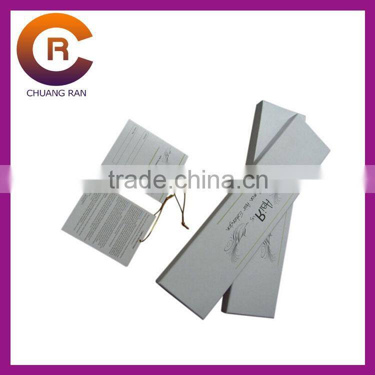 Black with ribbon custom cheap paper elegant hair extension box