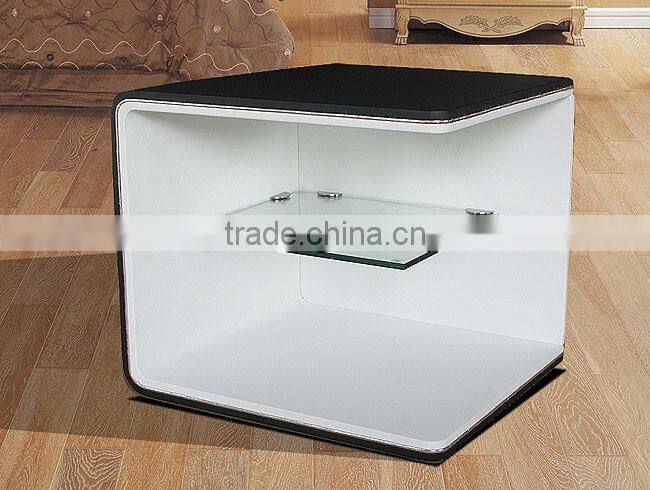 Unique design modern glass nightstands with small size