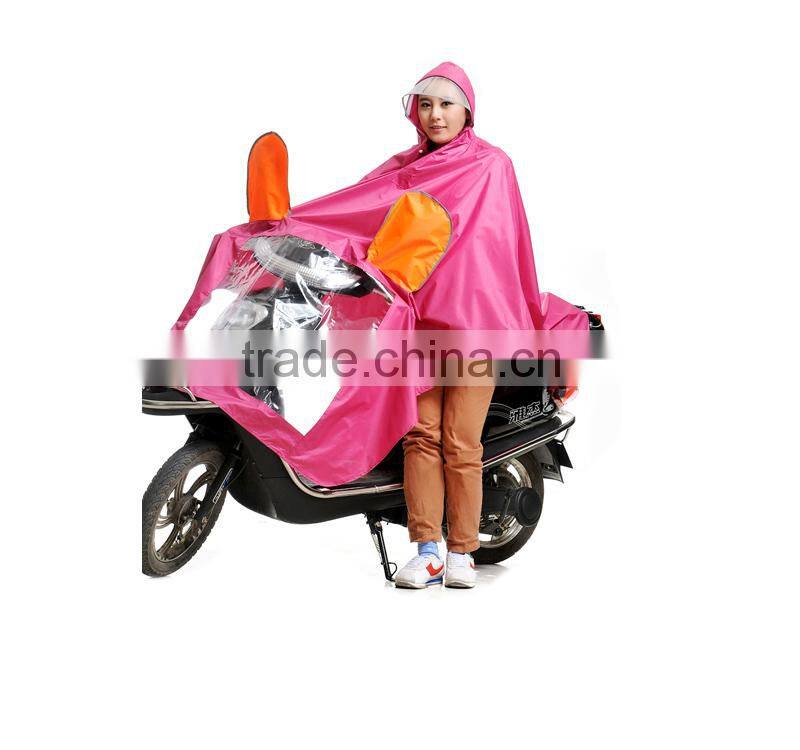 Factory direct sale oxford cycling fashion pvc rainwear