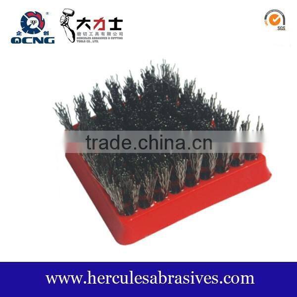 Marble frankfurt steel wire brush, steel rope brush for stone polishing